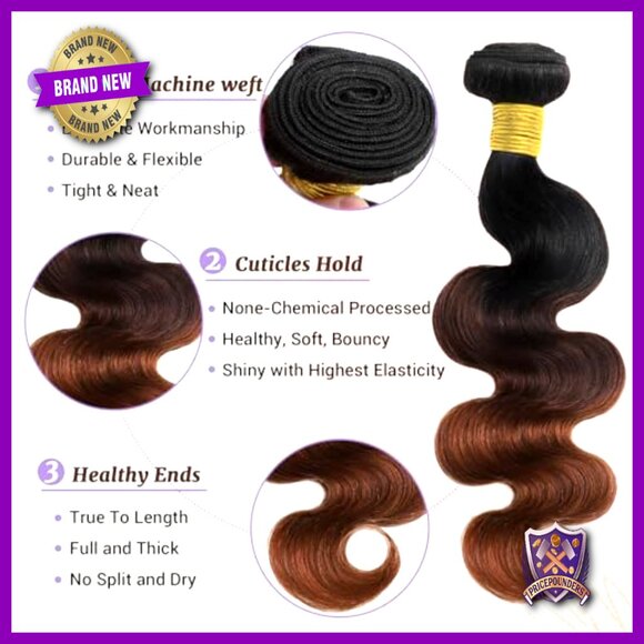 100% Real Virgin Human Hair Extensions Body Wave Bundles 10-14 Inch